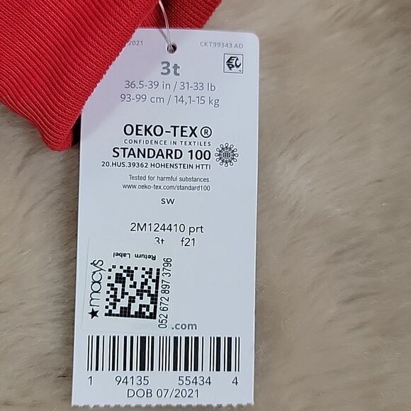 CARTER'S PINK SANTA FLEECE FOOTIE,  SIZE 3T - NEW - Picture 4 of 6